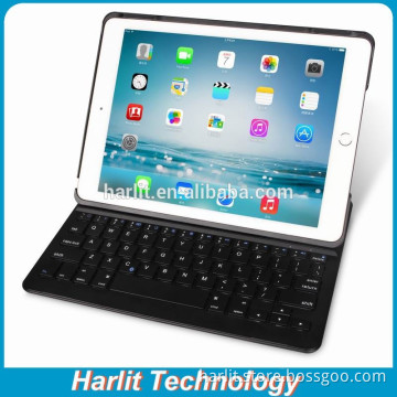 Leather Keyboard Case For iPad Pro 9.7 inch Ultra Slim Folio Magnetic Bluetooth Keyboard Case for iPad Air 2 Dual Angle Stand